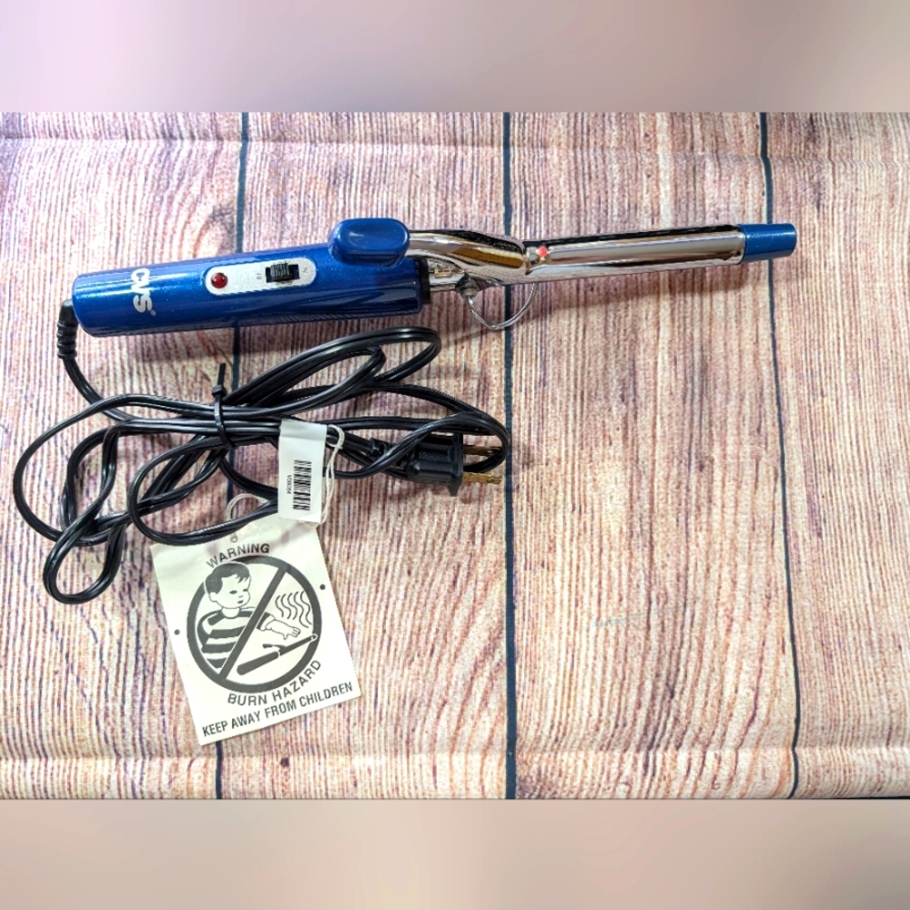 CVS Brand 3/4" Barrel Curling Iron Blue Hi Off Low Heat